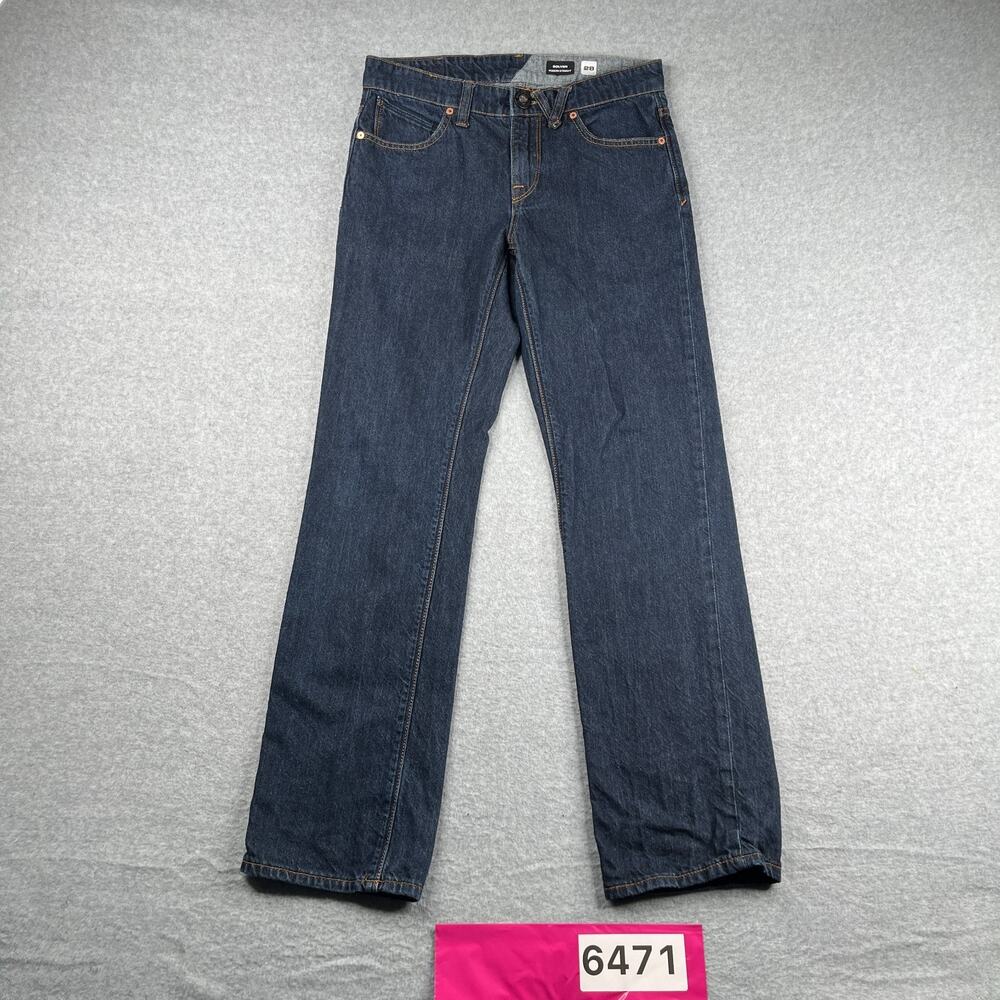 Volcom Jeans Solver Modern Straight Mens Size 28 Dark Wash